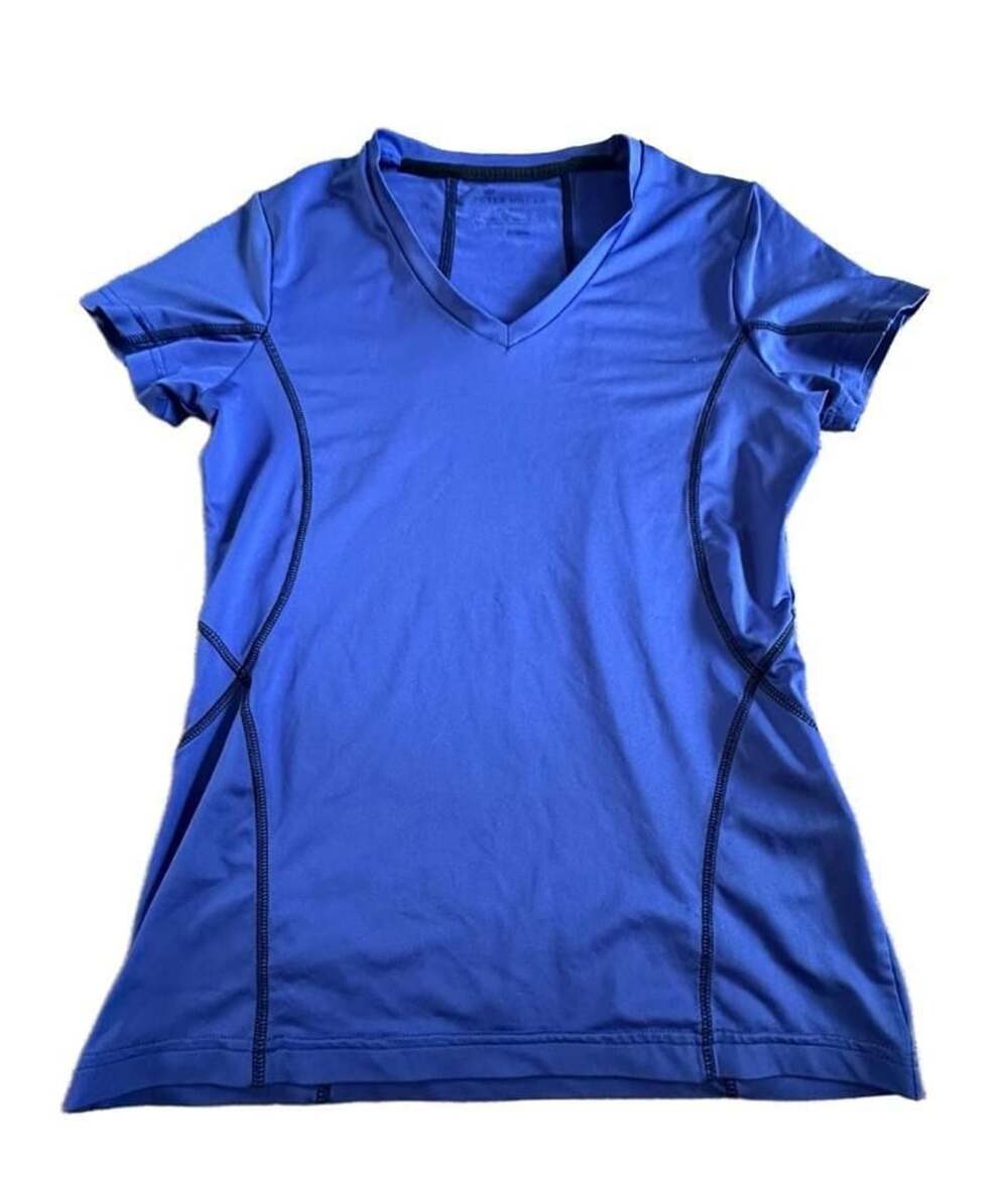Peter Millar Wicking V-Neck Athletic T-Shirt women’s Size S Blue UPF 50+